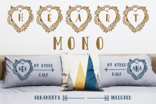 Heart Monogram Font for Digital Branding