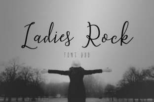 Ladies Rock Duo Font for Elegant Craft Projects
