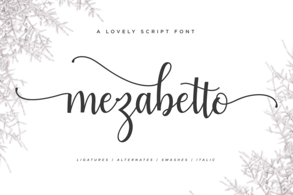 Mezabetto Font: Modern Script for Handmade Products